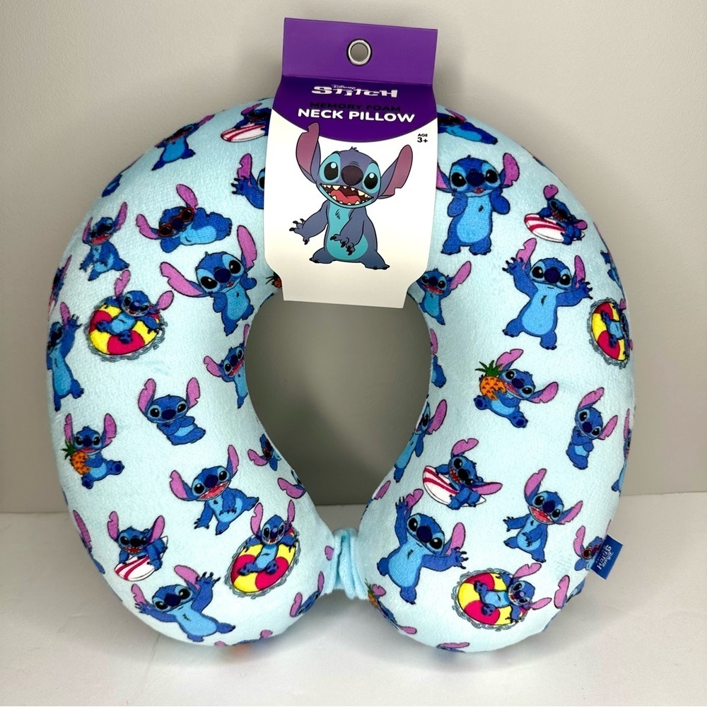 Disney Stitch Neck Pillow Memory Foam Travel Pillow